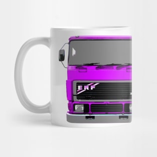 ERF E6 1980s classic heavy lorry purple Mug